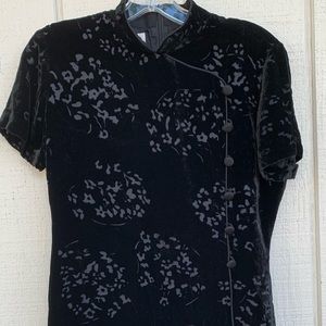 Vintage Velvet Black Mini Dress